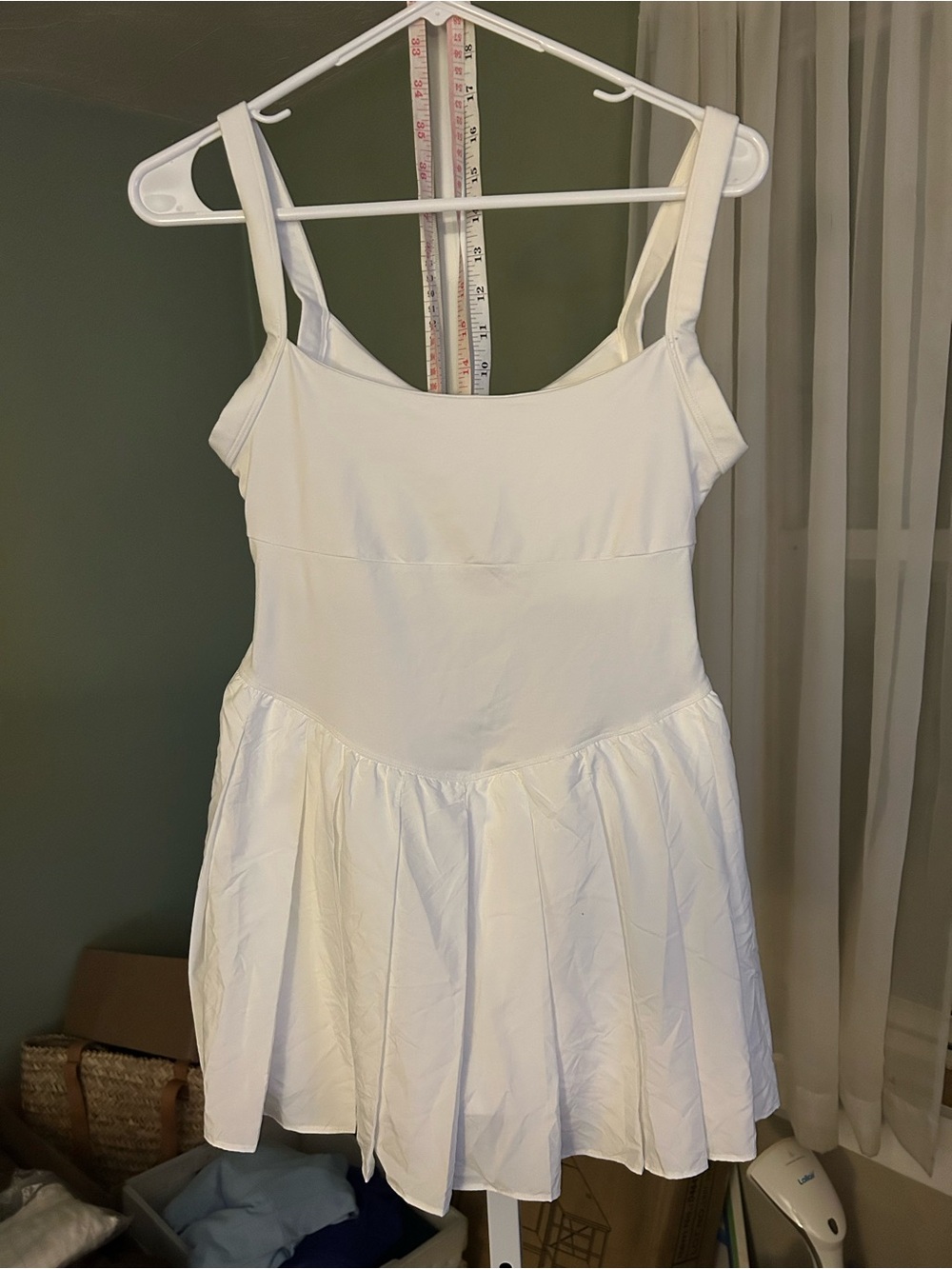 Free People White tennis Dress with liner shorts